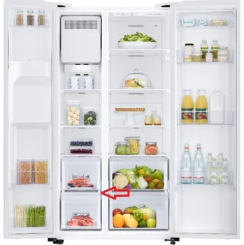 police Samsung DA97-19104A 4. police plastová z vrchu v levé části mrazničky pro americkou lednici