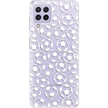 Pouzdro na mobilní telefon Odolné silikonové pouzdro iSaprio - Football pattern - white - Samsung Galaxy A22