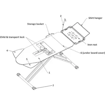 Příslušenství pro žehličku Držák kabelu 423902167361 na žehlící prkno Philips