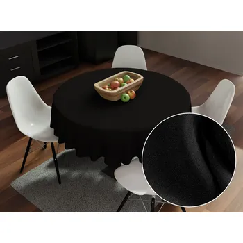 ubrus Dekorační kulatý ubrus Rongo RG-014 Černý Ø 100 cm