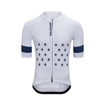 cyklistický dres Dres KOLOKRÁM StarDress WhiteLightning S