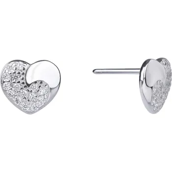 Náušnice Bealio BEALIO Stříbrné náušnice SRDÍČKA 03-11028-0756