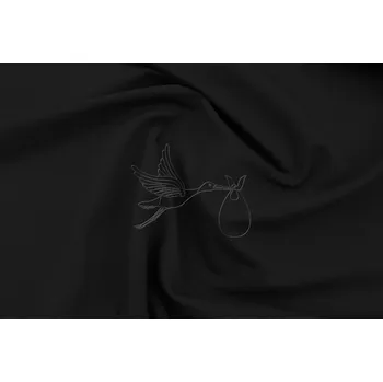 Teplákovina nepočesaná 240g - Černá