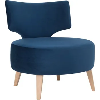 Křeslo Nordic Design Tmavě modré sametové křeslo Full