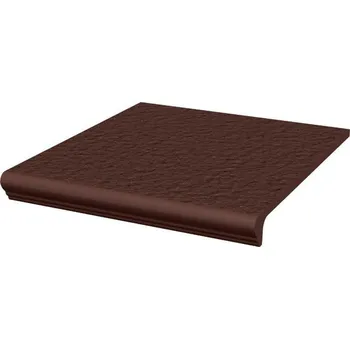 Obklad Natural brown kapinos stopnica prosta duro - schodovka s nosem 30x33 hnědá strukturovaná 105980