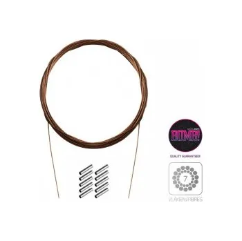 Ocelové lanko BOMB! s krimp. svorkami / 7 vláken-10m/14kg