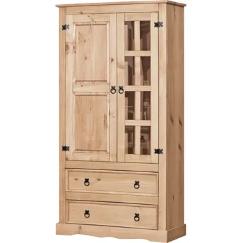 Komoda Vitrína CORONA vosk 16254