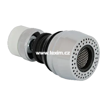 Perlátor TEXIM Spořič vody s kloubem a redukcí černý - chrom lesk