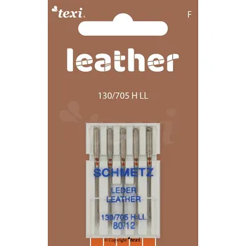 Nástroj na niť a příze Jehly na kůži TEXI LEATHER 130/705 H LL 5x80