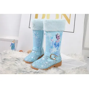 Frozen (Ledové království) Dívčí kozačky s kožíškem Ledové království (Frozen) Barva: modrá, Velikost: 29