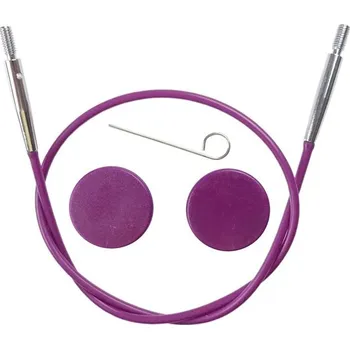 KnitPro Výměnné lanko fialové 50 cm