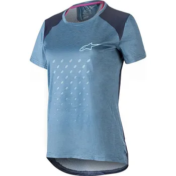 cyklistický dres Dámský dres - ALPINESTARS Stella Alps 6.0 SS 2019 - Mid Blue L