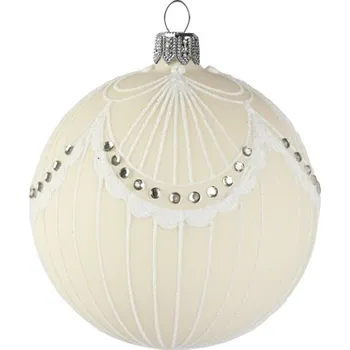 Skleněná koule krémová záclonky