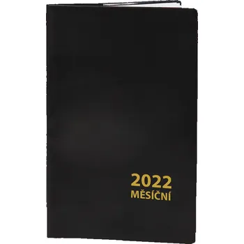 Diář Aria-Cards Diář malý měsíční 2022 černý