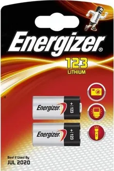 Článková baterie Energizer CR123 2 ks