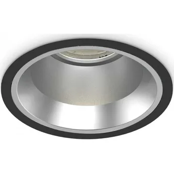 Ideal Lux 266589 LED zápustné stropní bodové svítidlo Off 1x28W | 3400lm | 4000K - černá + Philips 8719514257566 LED žárovka 1x8W-60W | E27 | 806lm | 2700K