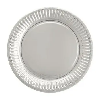 Party dekorace Talíře STŘÍBRNÉ PÁRTY 18 cm - 6 KS