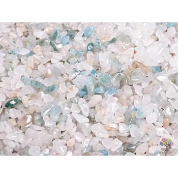 Drahý kámen Magieprirody.cz Tromlovaný kámen Apatit v křemeni (Aqualite) S velikosti 15 - 25 mm - Afrika #38 Množství: 100g