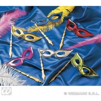 Karnevalový doplněk Skraboška na tyči Metalíza