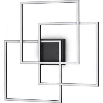 Ideal Lux 270678 LED přisazené stropní svítidlo Frame 1x35W | 3200lm | 3000K - černá + STOLNÍ VENTILÁTOR SE ZVLHČOVAČEM VZDUCHU ICECUBE - RGB