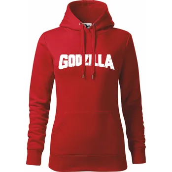 Dámská mikina Dámská mikina s nápisem Godzilla červená
