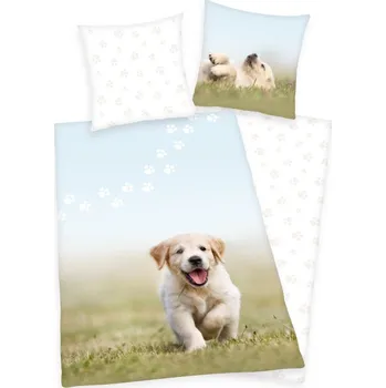 Povlečení Povlečení Štěně na louce 140/200, 70/90