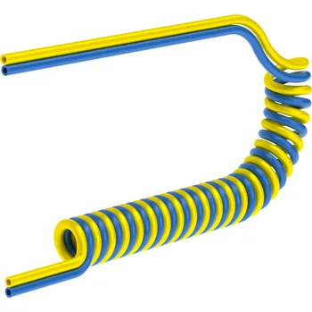 Zahradní hadice PUBG65103: spirálová hadice MODY-Duo 6.5/10, 3m, polyuretan, modrá/žlutá (spirálová hadice MODY-Duo 6.5/10, 3m, polyuretan, modrá/žlutá)