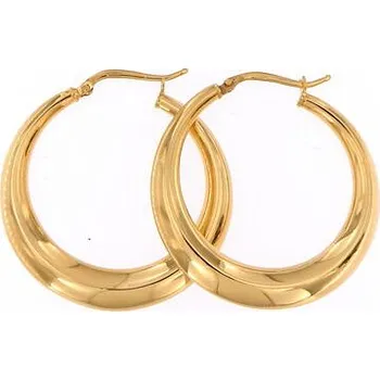 Náušnice Stříbrné pozlacené náušnice kruhy gondole 3,5cm