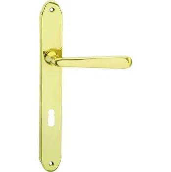 Dveřní kování Cobra Alt-Wien Kování dveřní 90mm, leštěná mosaz, otvor pro dozický klíč