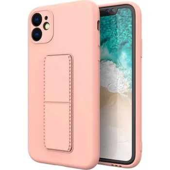 Pouzdro na mobilní telefon MG | MG Kickstand silikonový kryt na iPhone 12 mini, růžový