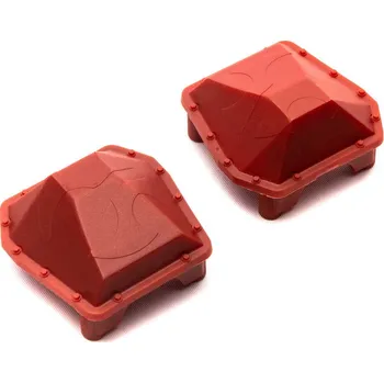RC vybavení Axial SCX6: Kryt diferenciálu AR90 červený (2 ks)