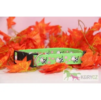 Obojek pro psa Nastavitelný obojek š.2,5 cm - KRAVIČKY