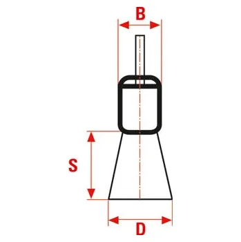 CMN-KARNASCH Vulkanizovaný kartáč štětcový PV22 pomosazená ocel 24 mm
