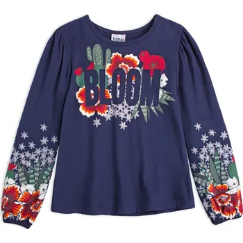 Dívčí top NANAI BLOOM modrý Velikost: 116