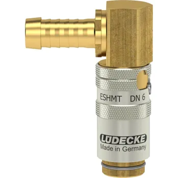 Příslušenství pro vzduchotechniku ESHMT 9 TL90 (rychlospojka ESHMT 9mm 90st, DN6, zámek, mosaz)