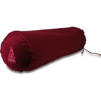 Pěnový válec Jóga bolster PRÁNA s potahem - bordová 70 x 20 cm