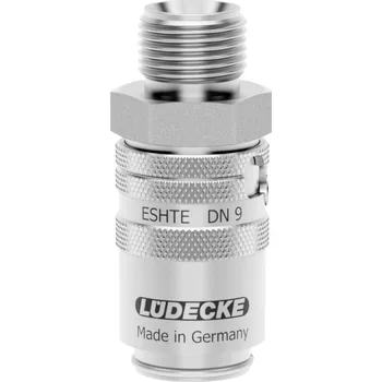 ESHTE 38 ALAB (rychlospojka ESHTE G3/8" vnější, DN9, ventil, zámek, nerez)