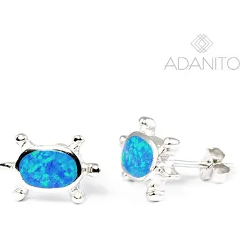 Náušnice Stříbrné opálové náušnice želvičky