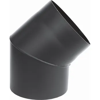 Kouřovod Karl - Koleno 45° pevné, průměr 150 mm Černá