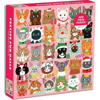 Puzzle Galison Puzzle Slavnostní kočičky 500 dílků