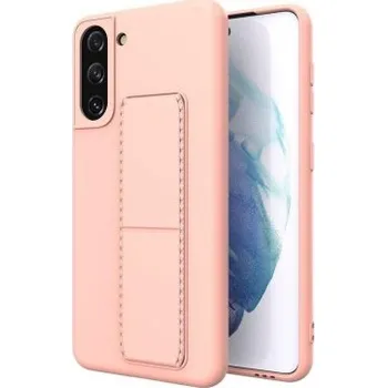 Pouzdro na mobilní telefon MG | MG Kickstand silikonový kryt na Samsung Galaxy S21 Plus 5G, růžový