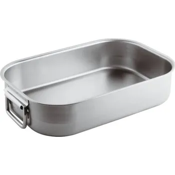 Nádoba na pečení Sambonet Paderno Industrie PEKÁČ TĚŽKÝ - SKLOPNÁ DRŽADLA, vnitřní rozměr 61 x 43 cm