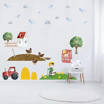 Samolepící dekorace LuxusniObrazy.cz Samolepky na zeď – Na farmě