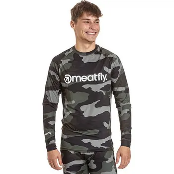 Set pánského termoprádla Meatfly pánské termo triko Avery Woodland | Maskáč | Velikost M