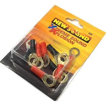 Prodlužovací kabel New Sound 6R Kabelové oko pro kabel 6 qmm 10 ks (Sada 10-ti kabelových ok pro kabel do 6 qmm )