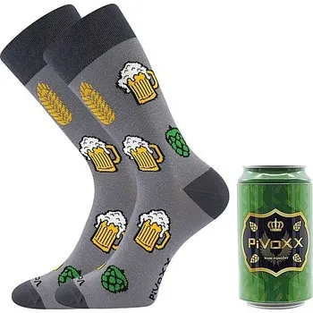 Pánské oblečení PIVoXX + PLECHOVKA pivní ponožky Voxx - vzor D (VoXX ponožky PiVoXX + plechovka - FOOD COLLECTION)