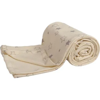 Dětská deka Kaarsgaren Letní deka 70x100cm z biobavlny hvězdičky šedé