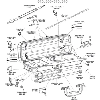 Housle GEWA Made in Germany Náhradní díly - Pouzdro pro housle CambridgeHedvábný potah ( údaj o barvě ) 799