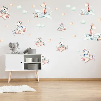 Samolepící dekorace LuxusniObrazy.cz Samolepky na zeď – Let v oblacích