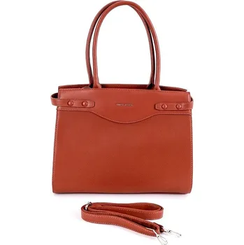Dámská velká kabelka do ruky/na rameno David Jones CM6318 hnědá | KabelkyproVas.cz